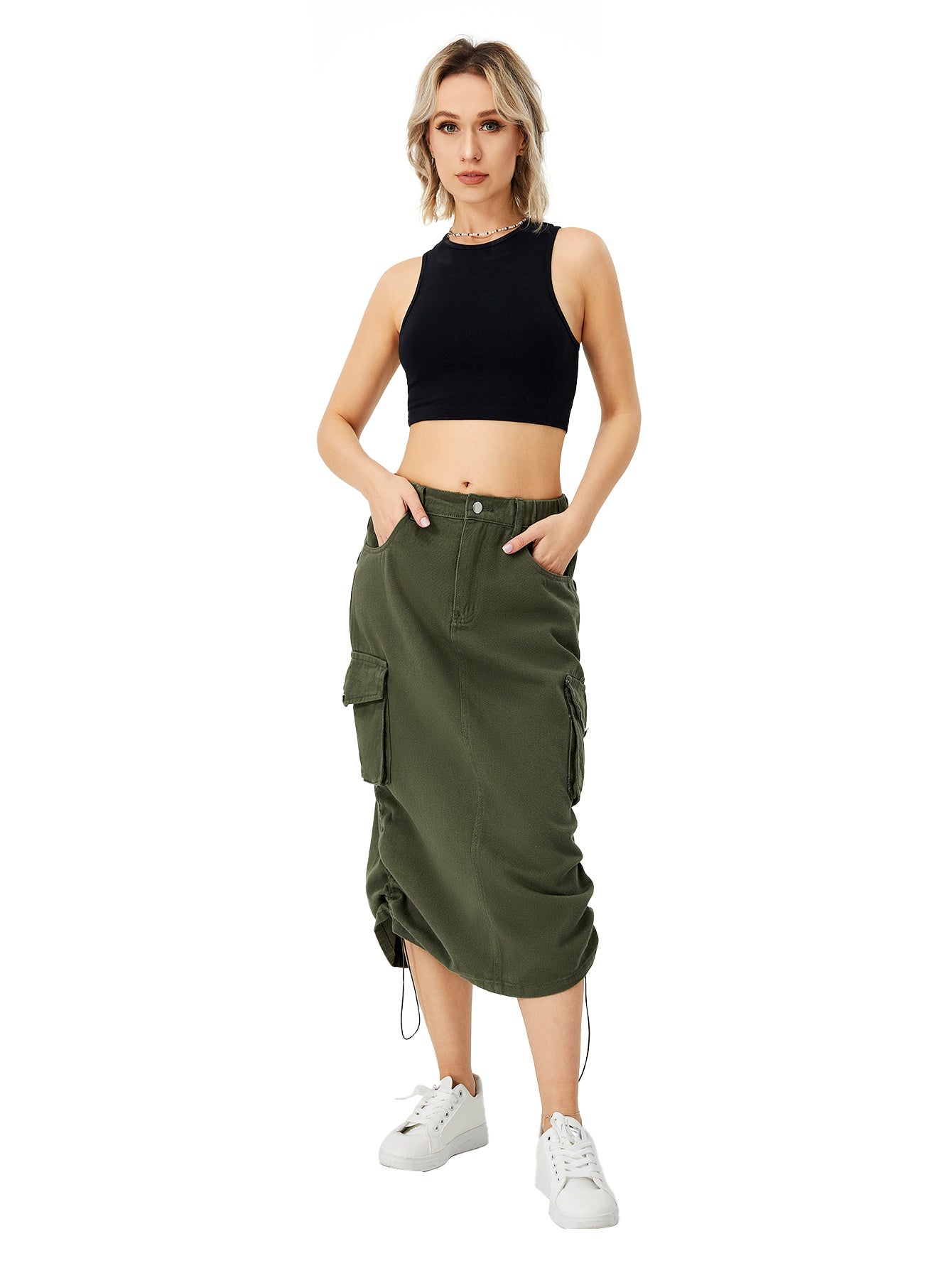 Women's Cargo Skirt - Premium Denim