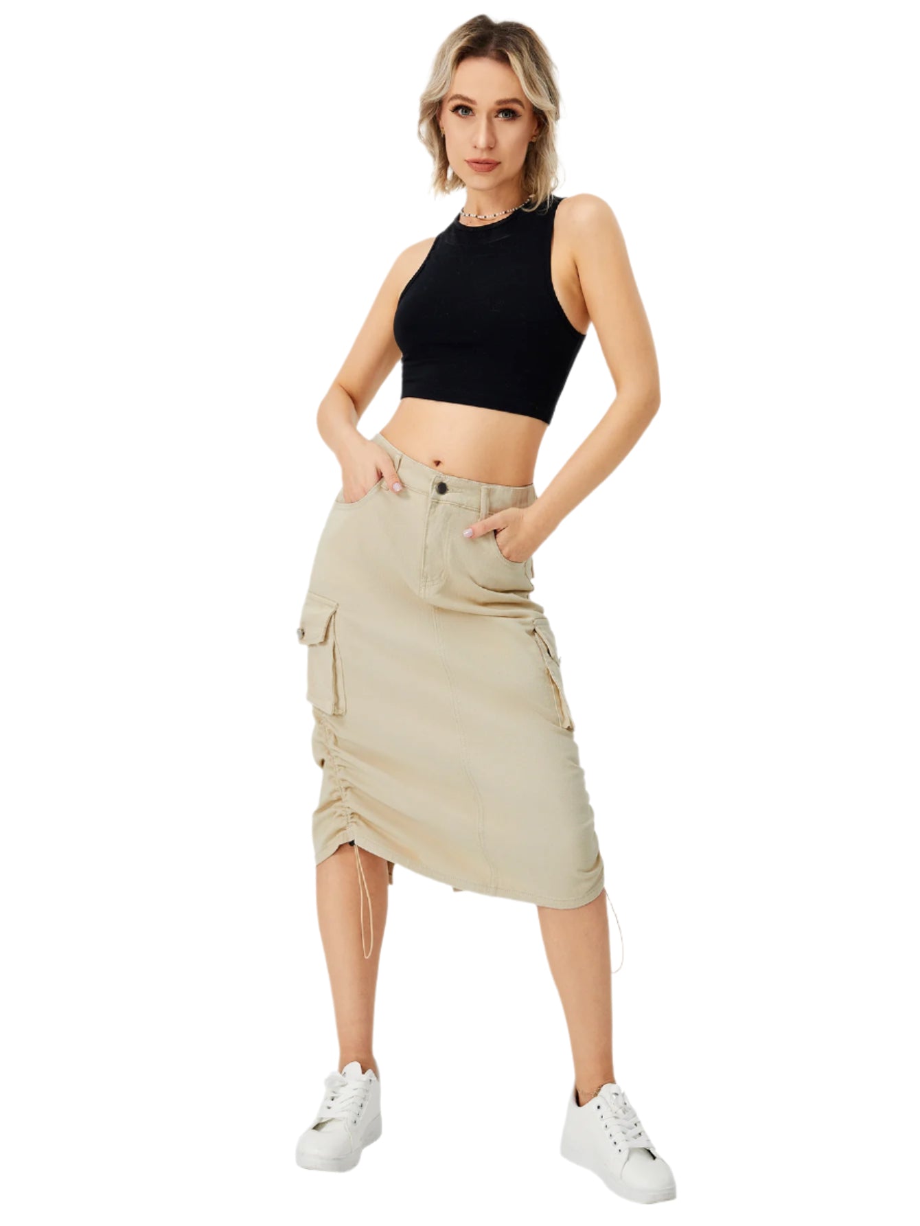 Women's Cargo Skirt - Premium Denim