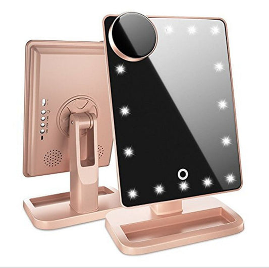 LED Makeup Mirror w/ Bluetooth Speaker